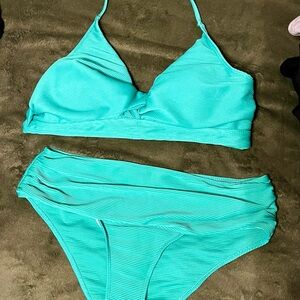 Cupshe Teal Bikini Set